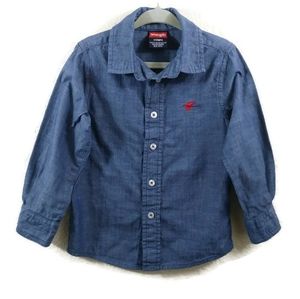 Wrangler Long Sleeve Button Up Shirt Size 3T